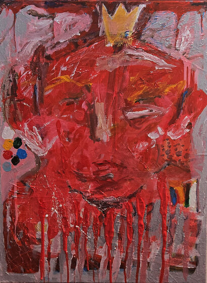 The Red King - a Paint Artowrk by Gyula Fazakas